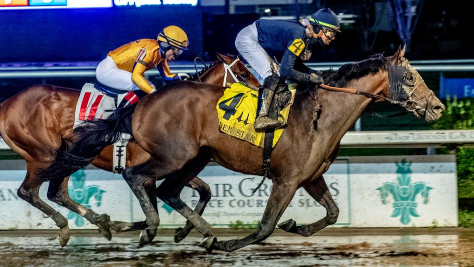 Sierra Leone Splashes to Risen Star Stakes Win at Fair Grounds